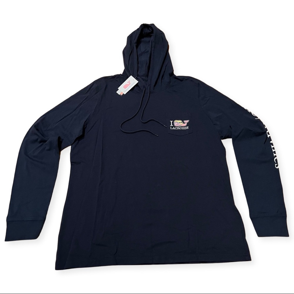 Vineyard Vines Navy Lacrosse Hoodie